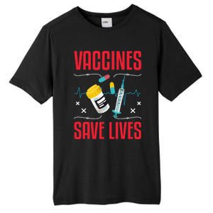 Support Vaccines Save Lives Nursing School Nurses Day Tall Fusion ChromaSoft Performance T-Shirt