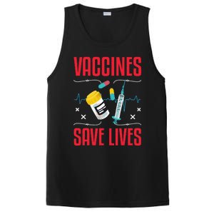 Support Vaccines Save Lives Nursing School Nurses Day PosiCharge Competitor Tank