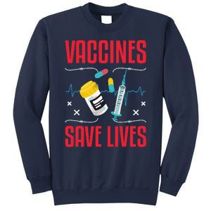 Support Vaccines Save Lives Nursing School Nurses Day Sweatshirt