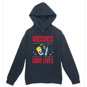 Support Vaccines Save Lives Nursing School Nurses Day Urban Pullover Hoodie