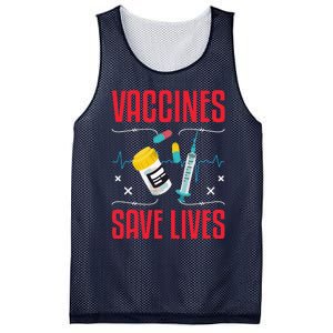 Support Vaccines Save Lives Nursing School Nurses Day Mesh Reversible Basketball Jersey Tank