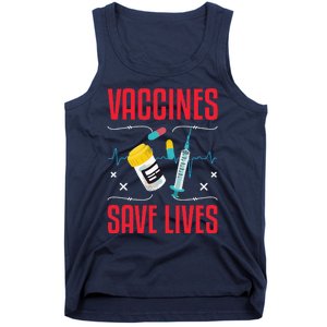 Support Vaccines Save Lives Nursing School Nurses Day Tank Top