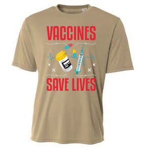 Support Vaccines Save Lives Nursing School Nurses Day Cooling Performance Crew T-Shirt