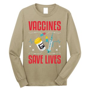 Support Vaccines Save Lives Nursing School Nurses Day Long Sleeve Shirt