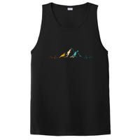 Ski Vintage Skier Heartbeat Mountains Retro Skiing ECG Gifts PosiCharge Competitor Tank