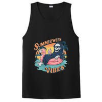 Summerween Vibes Skeleton Flamingo Float Summer Halloween PosiCharge Competitor Tank