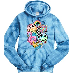 Summer Vibes Smile Face Hello Summer Vacation Tie Dye Hoodie