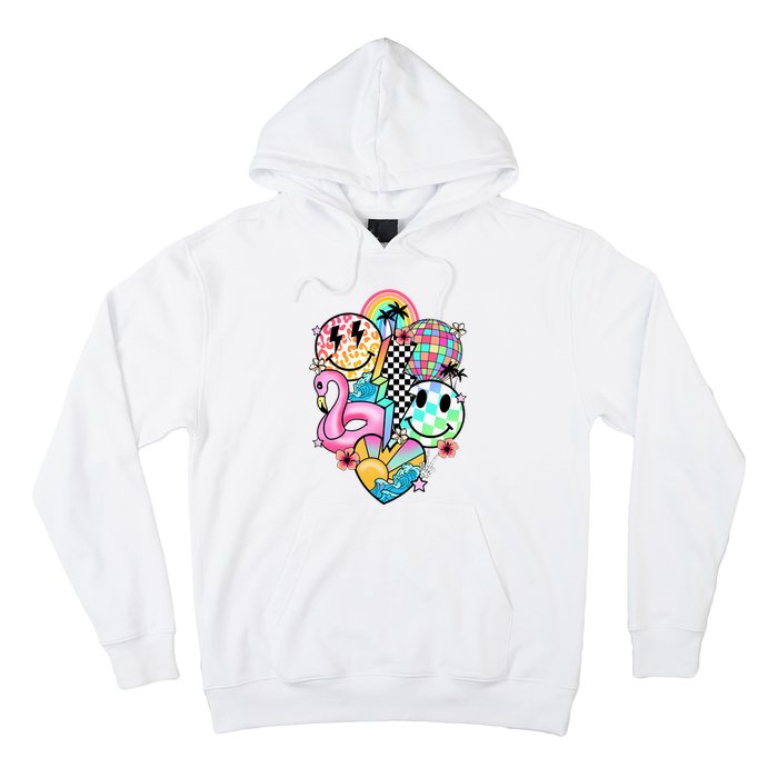 Summer Vibes Smile Face Hello Summer Vacation Hoodie