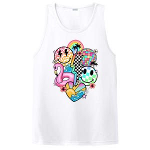 Summer Vibes Smile Face Hello Summer Vacation PosiCharge Competitor Tank