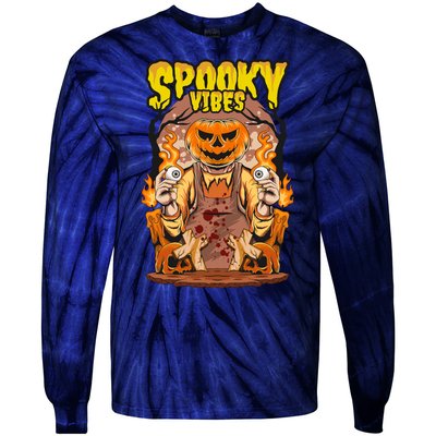 Spooky Vibes Tie-Dye Long Sleeve Shirt