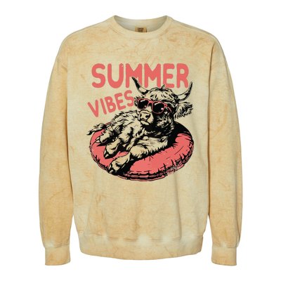 Summer Vibes Colorblast Crewneck Sweatshirt