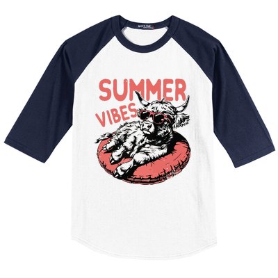 Summer Vibes Baseball Sleeve Shirt