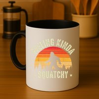 Sasquatch Vintage Sunset Bigfoot Retro Distressed 60s Funny Mug
