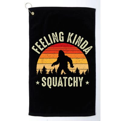 Sasquatch Vintage Sunset Bigfoot Retro Distressed 60s Funny Golf Towel