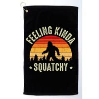 Sasquatch Vintage Sunset Bigfoot Retro Distressed 60s Funny Golf Towel