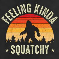 Sasquatch Vintage Sunset Bigfoot Retro Distressed 60s Funny Golf Towel