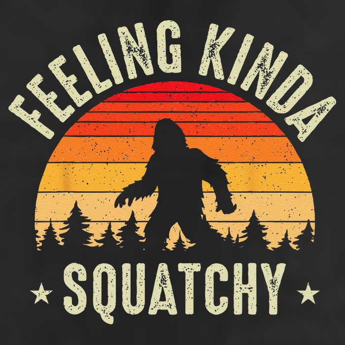 Sasquatch Vintage Sunset Bigfoot Retro Distressed 60s Funny Golf Towel