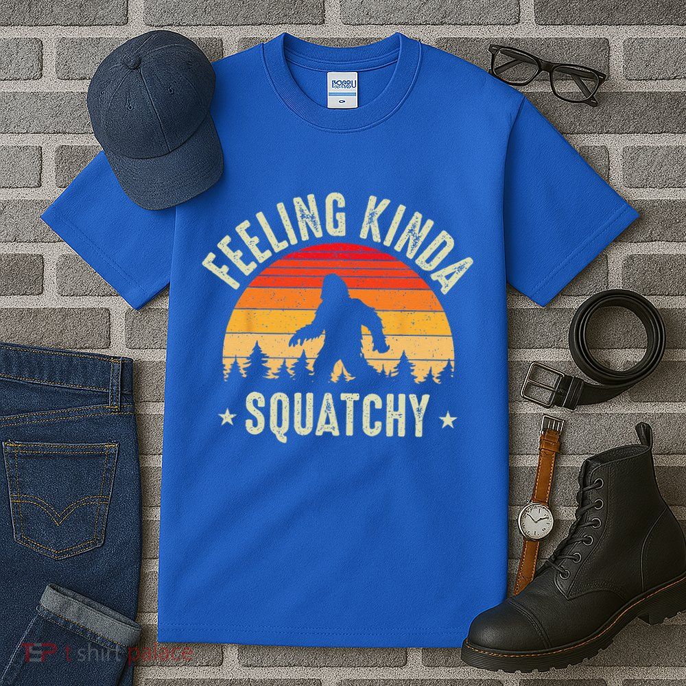 Sasquatch Vintage Sunset Bigfoot Retro Distressed 60s Funny Tall T-Shirt