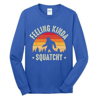 Sasquatch Vintage Sunset Bigfoot Retro Distressed 60s Funny Tall Long Sleeve T-Shirt