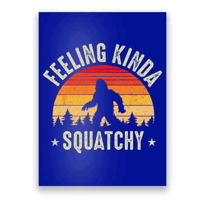 Sasquatch Vintage Sunset Bigfoot Retro Distressed 60s Funny Poster