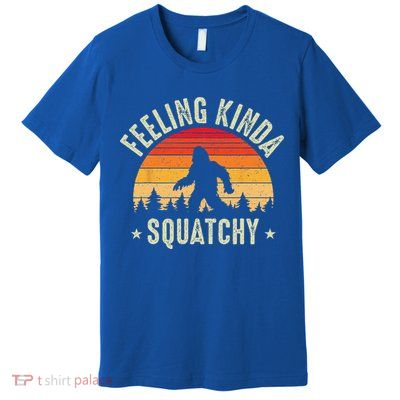 Sasquatch Vintage Sunset Bigfoot Retro Distressed 60s Funny Premium T-Shirt
