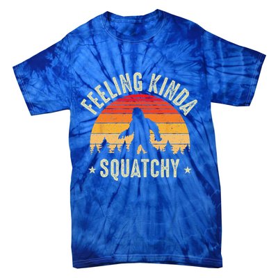 Sasquatch Vintage Sunset Bigfoot Retro Distressed 60s Funny Tie-Dye T-Shirt