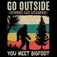 Sasquatch Vintage Sunset Bigfoot Retro Distressed 60s Gift Bucket Hat
