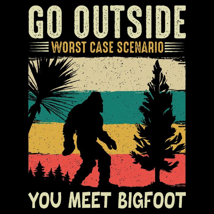 Sasquatch Vintage Sunset Bigfoot Retro Distressed 60s Gift Bucket Hat