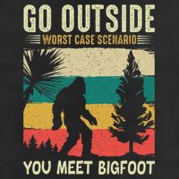 Sasquatch Vintage Sunset Bigfoot Retro Distressed 60s Gift Hat
