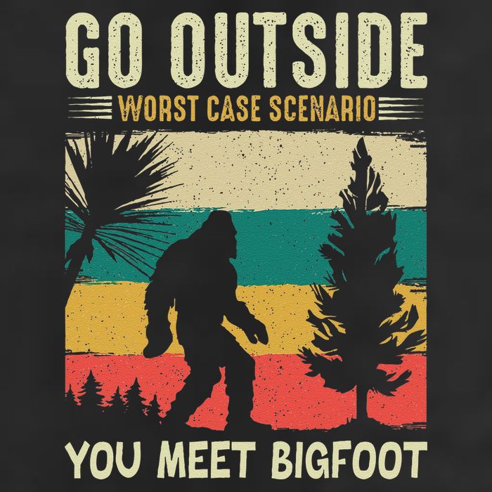 Sasquatch Vintage Sunset Bigfoot Retro Distressed 60s Gift Hat