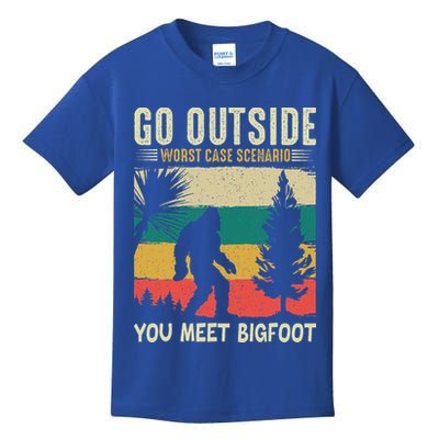 Sasquatch Vintage Sunset Bigfoot Retro Distressed 60s Gift Kids T-Shirt