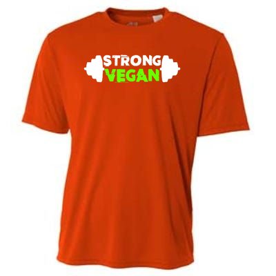 Strong Vegan Strong Gym Deadlift Strength Sports Gift Cooling Performance Crew T-Shirt