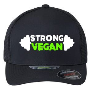 Strong Vegan Strong Gym Deadlift Strength Sports Gift Flexfit Unipanel Trucker Cap