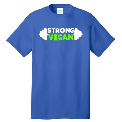 Strong Vegan Strong Gym Deadlift Strength Sports Gift Tall T-Shirt