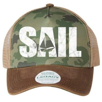 Sail Vintage Sailing Boat Legacy Tie Dye Trucker Hat