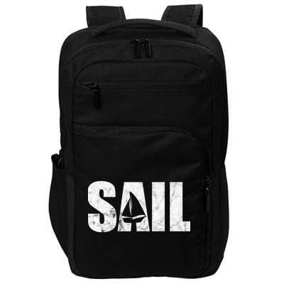 Sail Vintage Sailing Boat Impact Tech Backpack