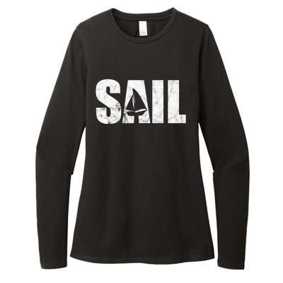 Sail Vintage Sailing Boat Womens CVC Long Sleeve Shirt