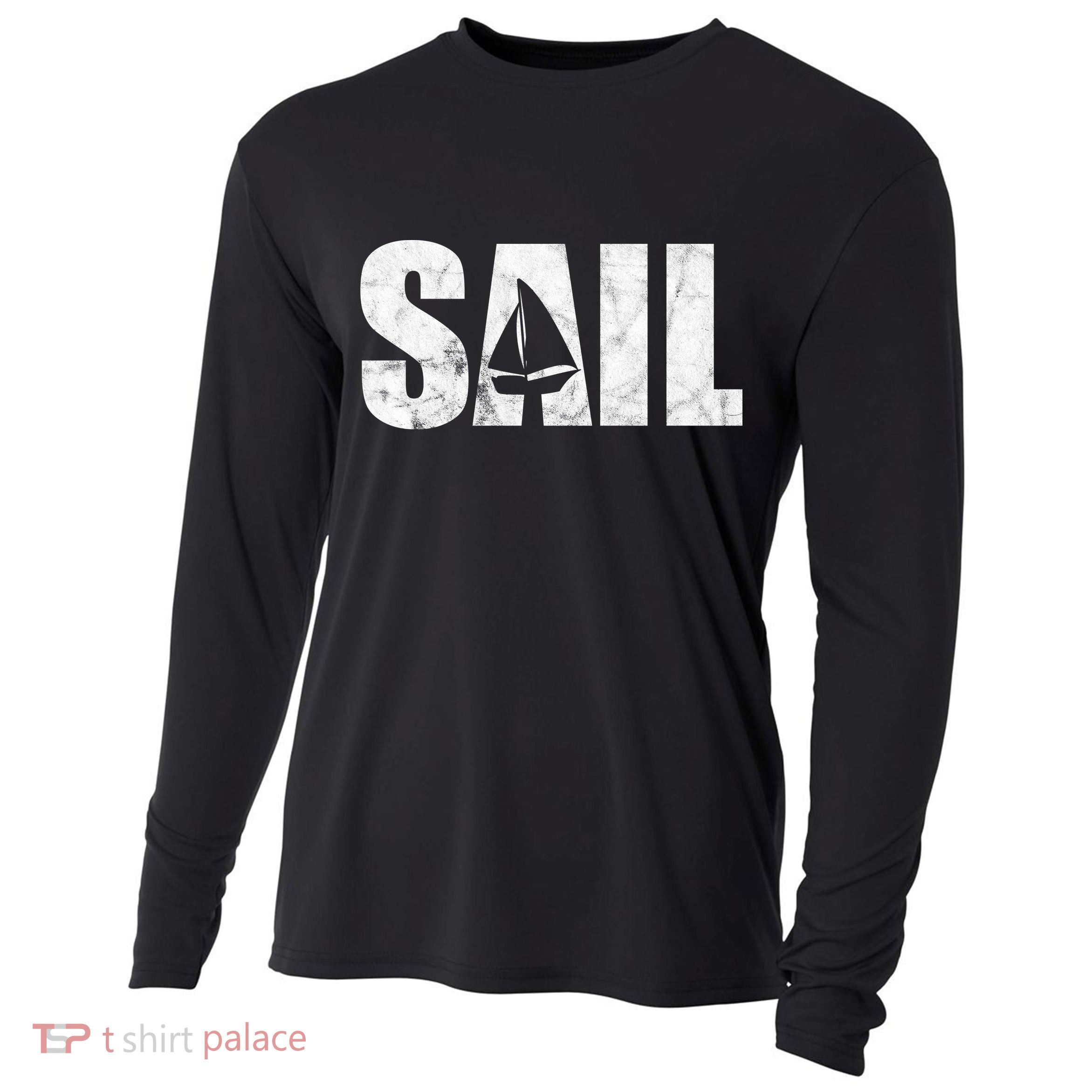 Sail Vintage Sailing Boat Cooling Performance Long Sleeve Crew