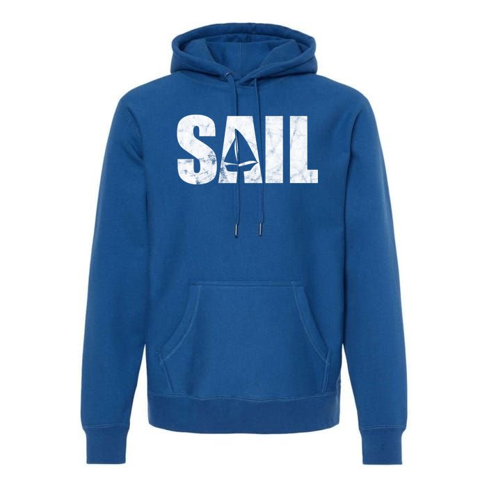 Sail Vintage Sailing Boat Premium Hoodie