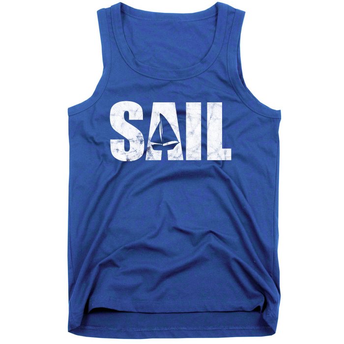 Sail Vintage Sailing Boat Tank Top