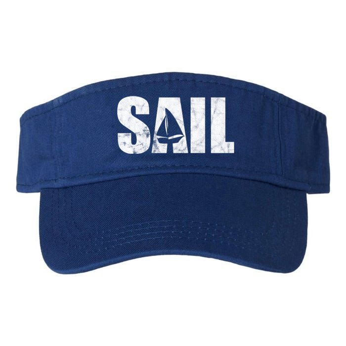 Sail Vintage Sailing Boat Valucap Bio-Washed Visor