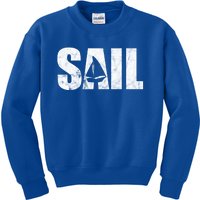 Sail Vintage Sailing Boat Kids Sweatshirt