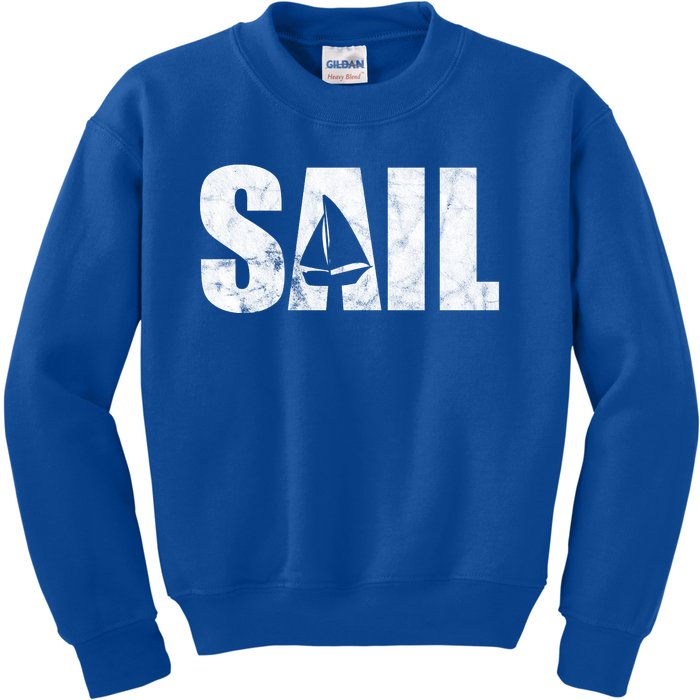 Sail Vintage Sailing Boat Kids Sweatshirt