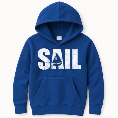 Sail Vintage Sailing Boat Kids Hoodie