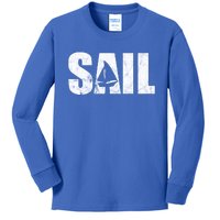 Sail Vintage Sailing Boat Kids Long Sleeve Shirt