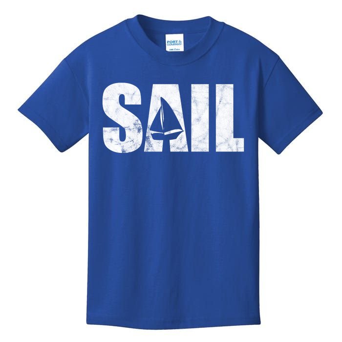 Sail Vintage Sailing Boat Kids T-Shirt