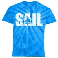 Sail Vintage Sailing Boat Kids Tie-Dye T-Shirt