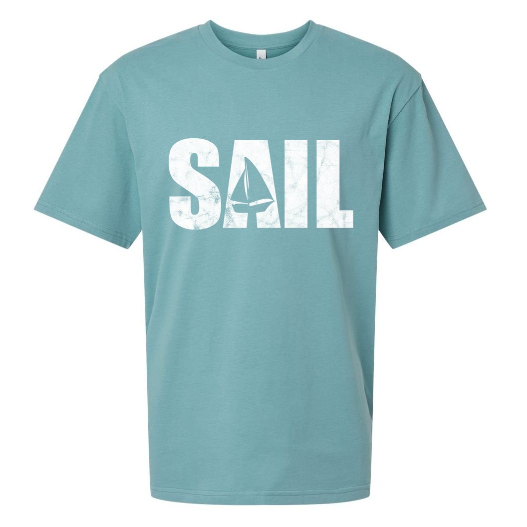 Sail Vintage Sailing Boat Sueded Cloud Jersey T-Shirt