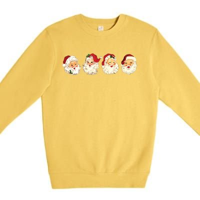 Santa Vintage Santa Long Sleeve Premium Crewneck Sweatshirt