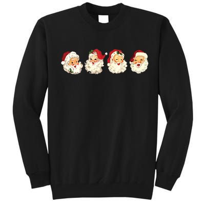 Santa Vintage Santa Long Sleeve Tall Sweatshirt